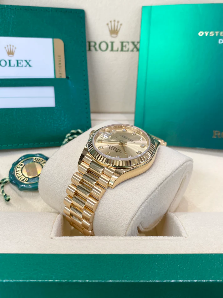RLX Datejust m278278-0009 Champagne 31mm Dial President Bracelet Watch