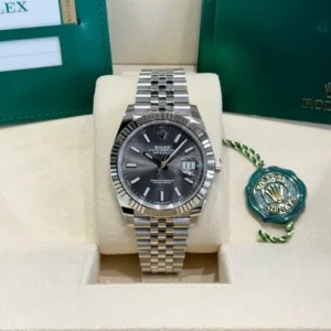 RLX Datejust 41mm 126334 Dark Rhodium Index Jubilee Stainless Steel