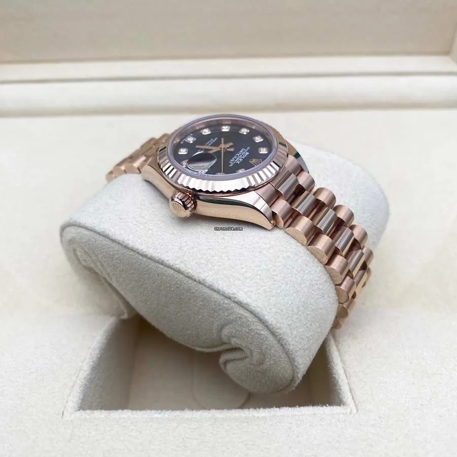 RLX Lady-Datejust 31mm 279175 Aubergine Diamond-Set Dial President Everose Gold
