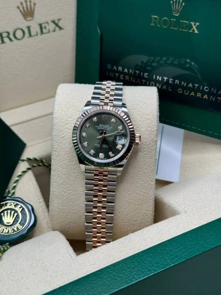 RLX Lady-Datejust 31mm 279171 Green Diamond Oyster Stainless Steel and Rose Gold