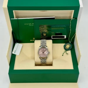 RLX Datejust m278274-0013/0014 Pink Dial 31mm Fluted Bezel Oyster Bracelet