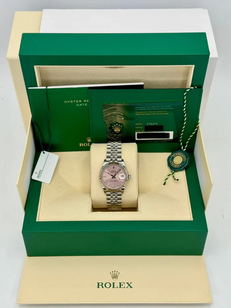 RLX Datejust m278274-0013/0014 Pink Dial 31mm Fluted Bezel Oyster Bracelet