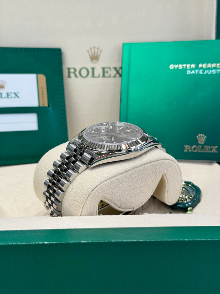 RLX Datejust 41mm 126334 Dark Rhodium Index Jubilee Stainless Steel