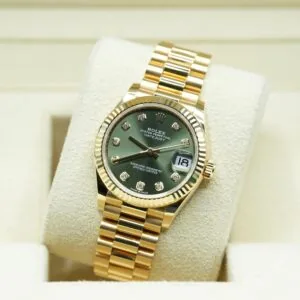 RLX Datejust m278278-0011 Olive Green 31mm Dial President Bracelet Watch