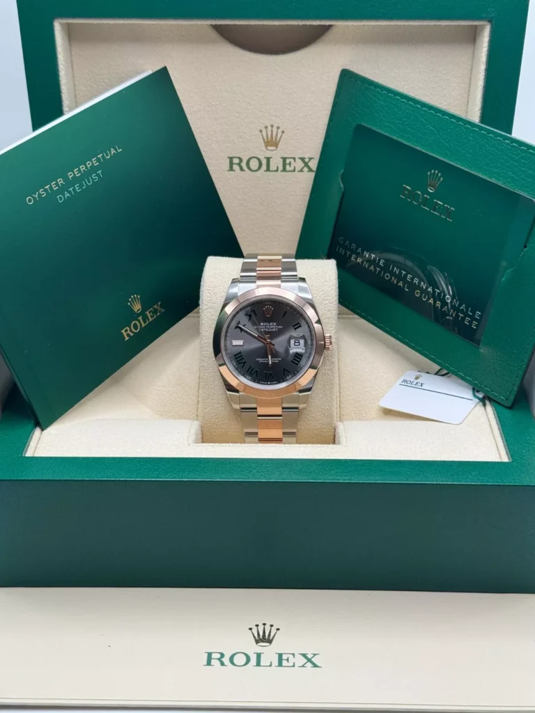 RLX Datejust 41mm 126301 Sundust Slate Roman Dial Oyster Bracelet