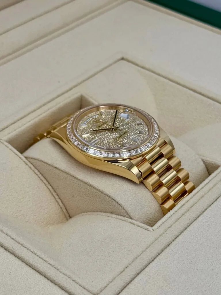 RLX Day-Date 40mm 228398TBR-0036 Diamond Paved Dial President Watch