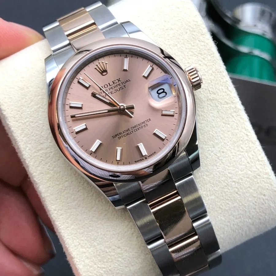 RLX Datejust m278241-0009/0010 Rose 31mm Dial Oyster Bracelet Watch