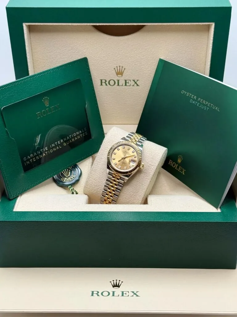 RLX Lady-Datejust 31mm 279173 Champagne Diamond Dial Oyster Bracelet