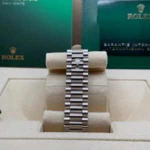 RLX Day-Date "President" 40mm Platinum Green Olive Roman Dial - 228236