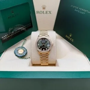 RLX Datejust m278288RBR-0007 Olive Green 31mm Dial President Bracelet Watch