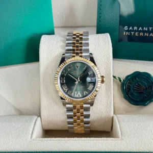 RLX Datejust m278273-0015/0016 31mm Olive Green Dial Stainless Steel and Yellow Gold Oyster Watch