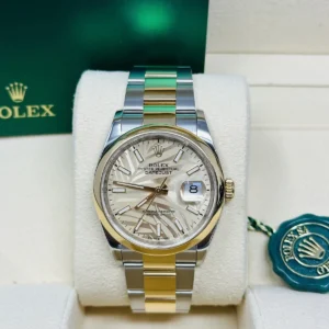 RLX Datejust 36mm 126203 Golden Dial Domed Bezel Oyster Bracelet