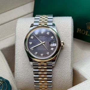 RLX Datejust m278243-0023/0024 31mm Black Mother-of-Pearl Dial Yellow Rolesor Oyster Watch