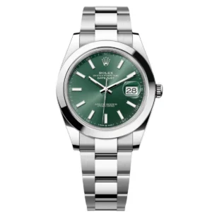 RLX Datejust 41mm 126300 Mint Green Dial Stainless Steel Oyster Bracelet Watch