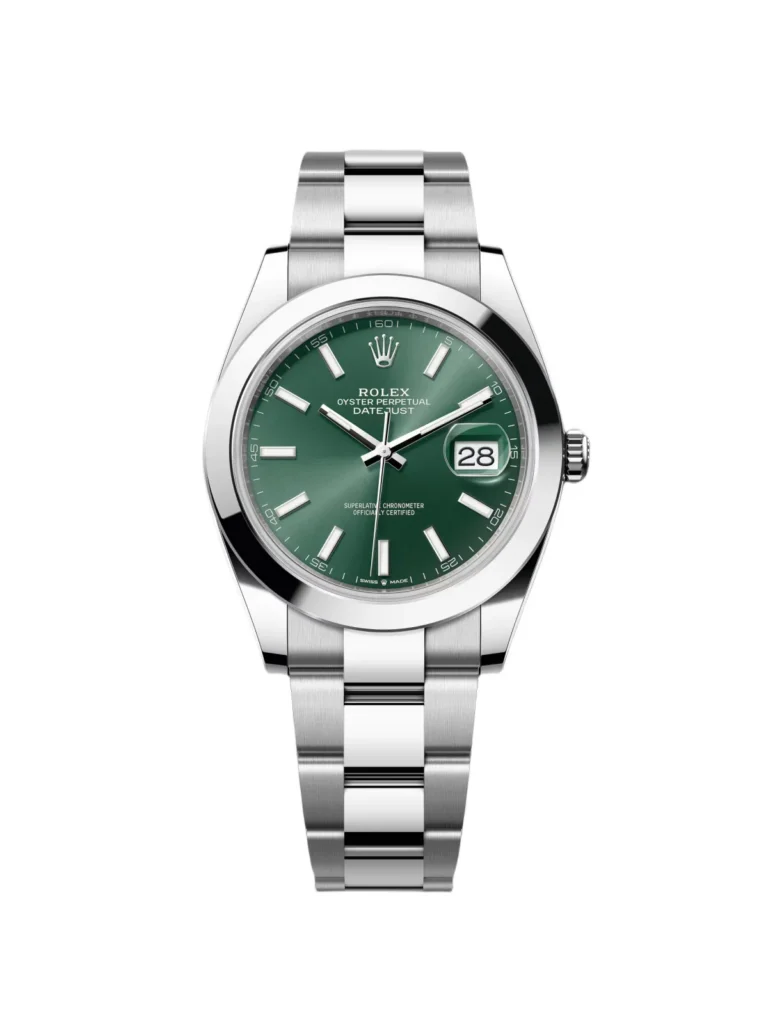 RLX Datejust 41mm 126300 Mint Green Dial Stainless Steel Oyster Bracelet Watch
