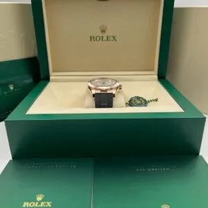 RLX Sky-Dweller 42mm Rose Gold White Dial Oysterflex - 336235