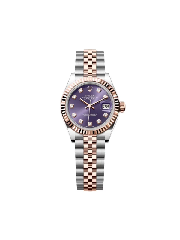RLX Lady-Datejust 31mm 279171 Aubergine Diamond Oyster Stainless Steel and Rose Gold