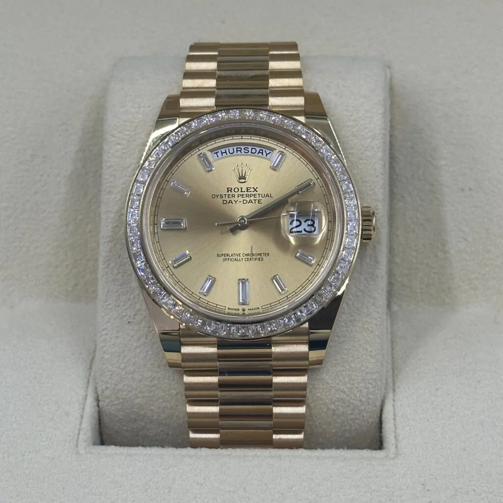 RLX Day-Date 40mm 228398TBR-0002 Champagne Dial President Watch