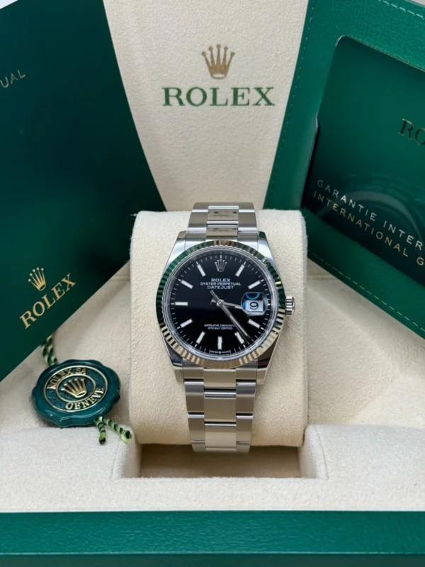 RLX Datejust 36mm 126234 Black Index Jubilee Stainless Steel Mens Watch