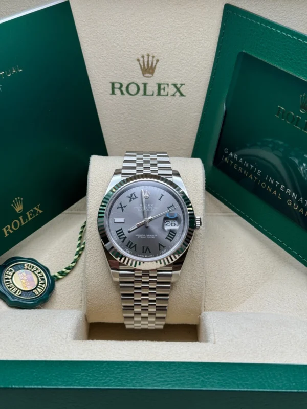 RLX Datejust 41mm 126334 Slate Roman Jubilee Stainless Steel Mens Watch