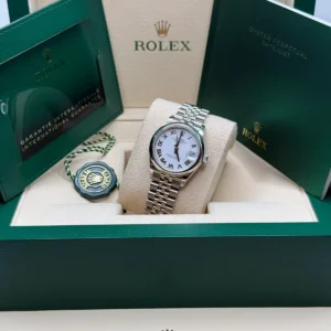 RLX Datejust m278240-0003/0004 31mm White Roman Domed Bezel Oyster Oystersteel