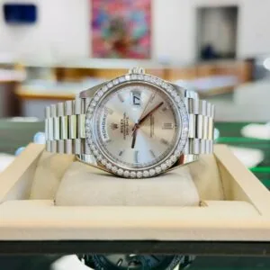 RLX Day-Date 40mm 228349RBR-0001 Silver Dial President Bracelet