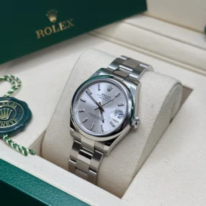 RLX Datejust m278240-0005/0006 31mm Silver Index Domed Bezel Oyster Oystersteel