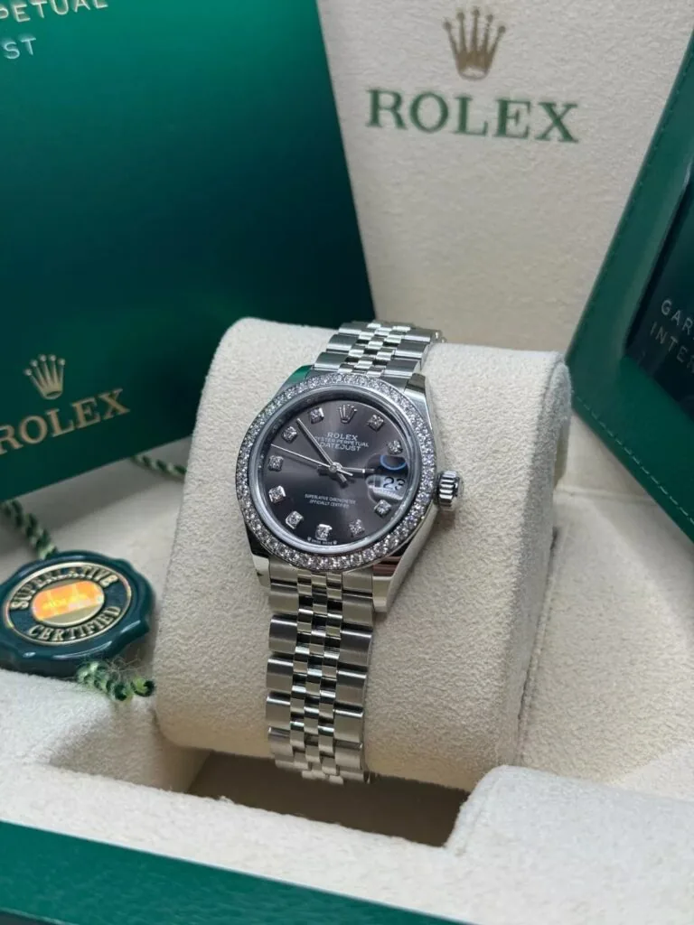 RLX Lady-Datejust 31mm 279384RBR Dark Gray set with Diamonds