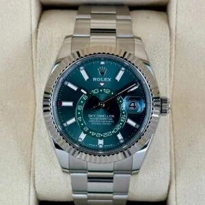 RLX Sky-Dweller 42mm 336934-0001/0002 Stainless Steel Green Dial Oyster