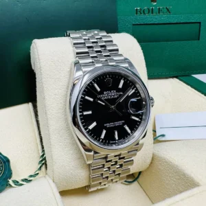 RLX Datejust 36mm 126200 Stainless Steel Black Dial Jubilee Watch