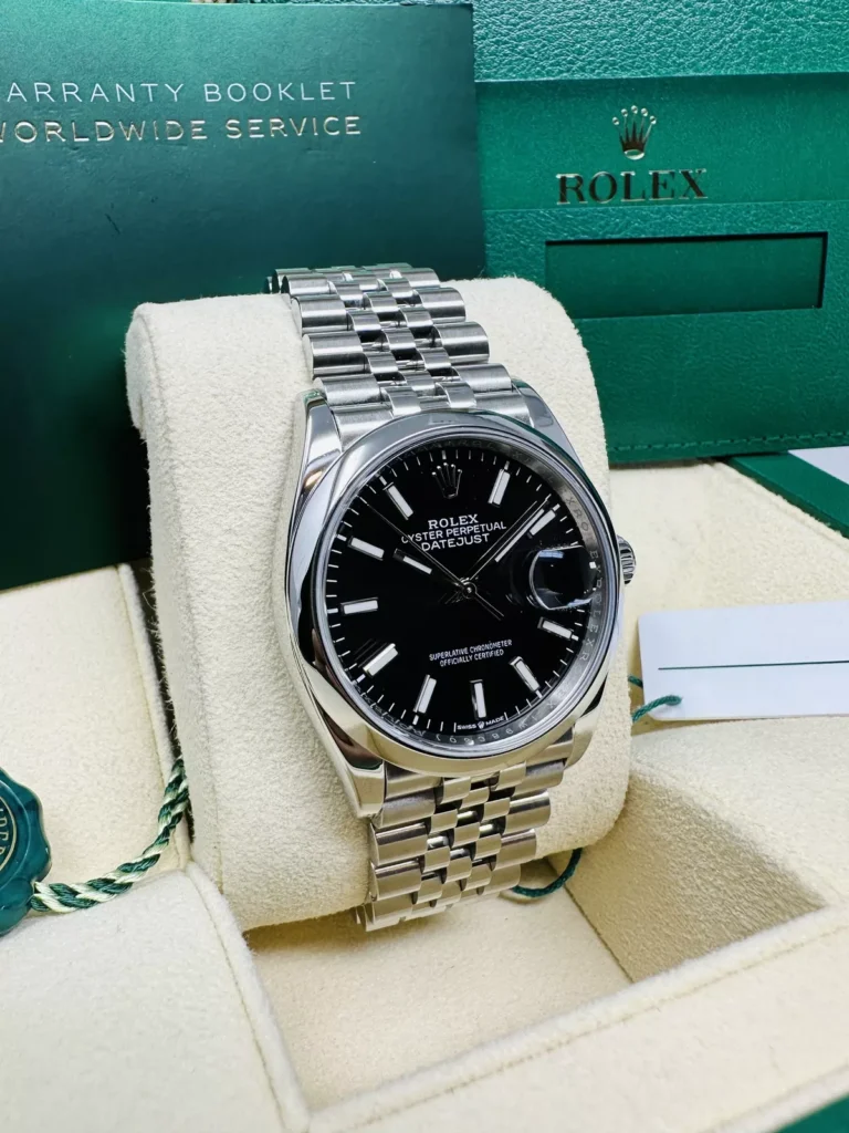 RLX Datejust 36mm 126200 Stainless Steel Black Dial Jubilee Watch