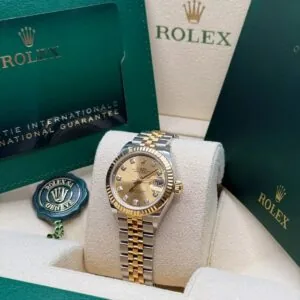 RLX Lady-Datejust 31mm 279173 Champagne Diamond Dial Oyster Bracelet
