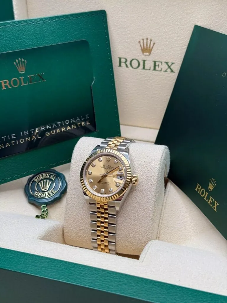 RLX Lady-Datejust 31mm 279173 Champagne Diamond Dial Oyster Bracelet