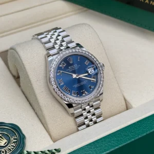 RLX Datejust m278384RBR-0037/0038 Bright Blue 31mm Dial Oyster Watch