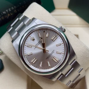 RLX Oyster Perpetual 41mm 124300-0001 Stainless Steel Silver Index Dial Watch