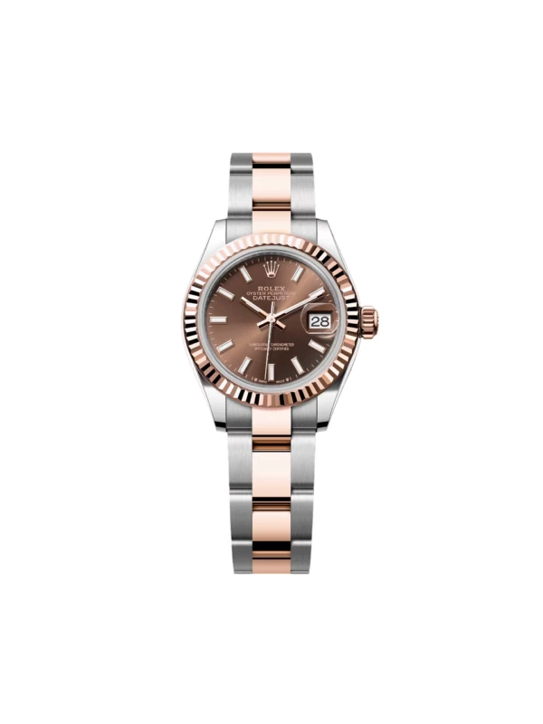 RLX Lady-Datejust 31mm 279171 Chocolate Index Oyster Stainless Steel and Rose Gold