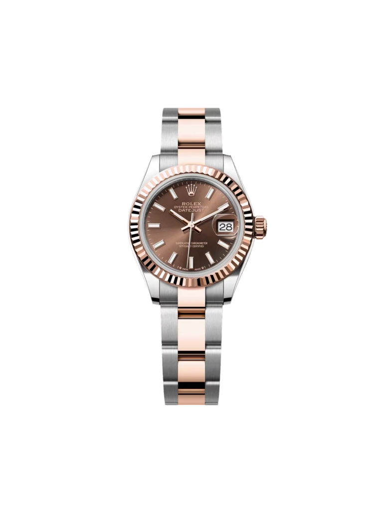 RLX Lady-Datejust 31mm 279171 Chocolate Index Oyster Stainless Steel and Rose Gold