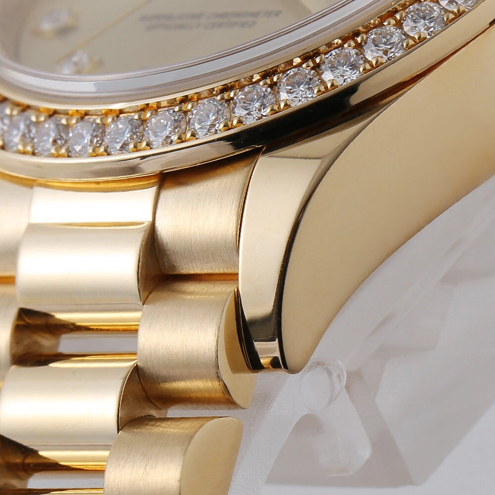 RLX Lady-Datejust 31mm 279138RBR Champagne Diamond Dial and Diamond Bezel Yellow Gold Bracelet