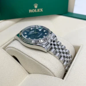 RLX Datejust 36mm 126234 Blue Fluted Motif Diamond Dial Jubilee Bracelet Watch