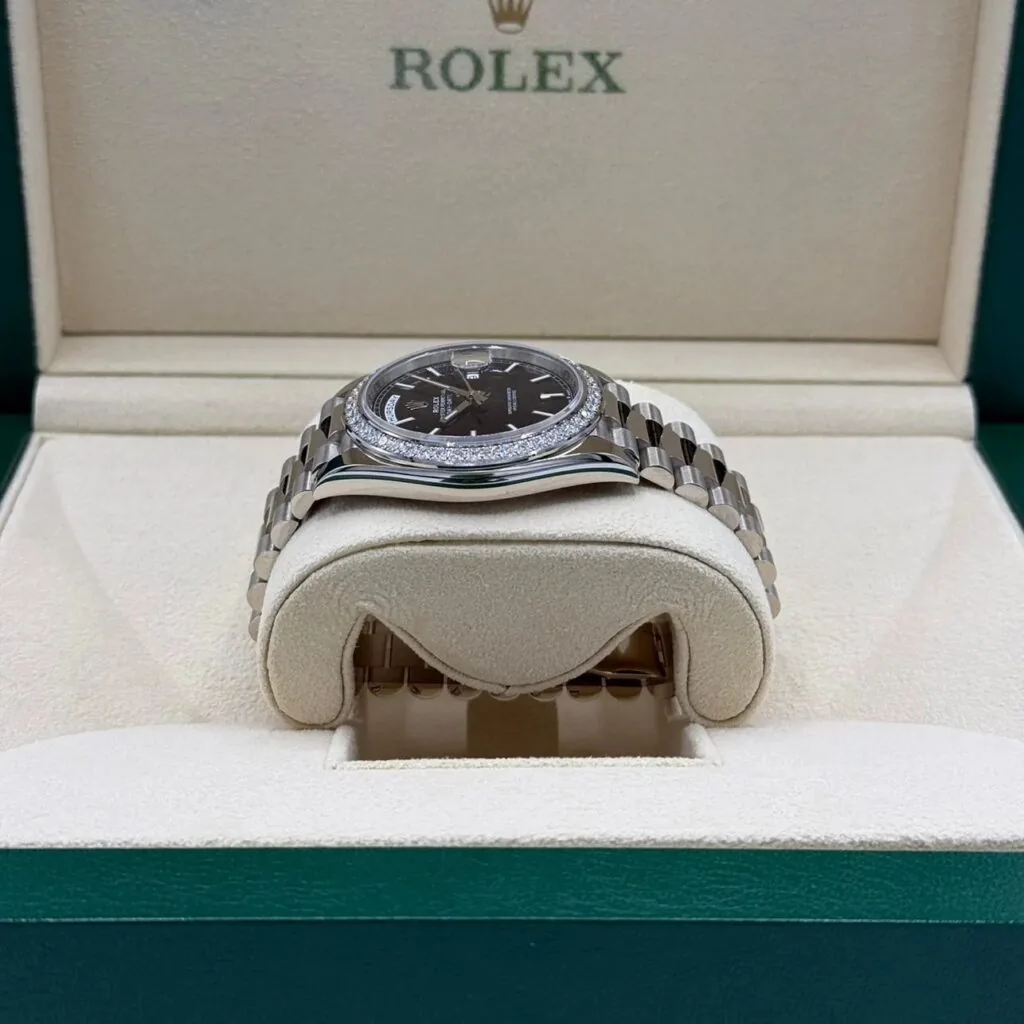 RLX Day-Date 40mm 228349RBR-0002 Bright Black Dial President Bracelet