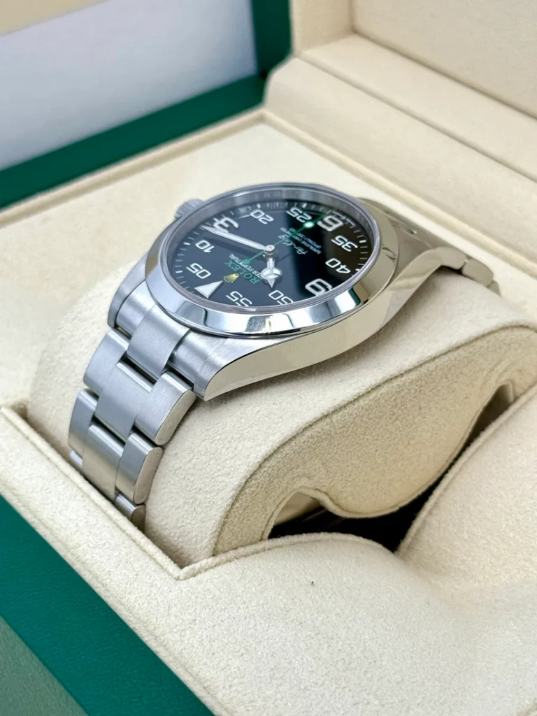 RLX Oyster Perpetual Air King Black Dial Steel Mens Watch 126900 Box Card