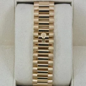 RLX Day-Date "President" 40mm Yellow Gold Black Index Dial - 228238
