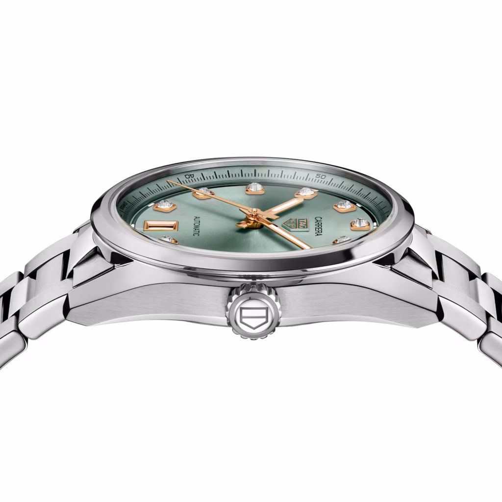 TAG Heuer Carrera Date 36mm Ladies Watch Green Diamond Dot WBN2317.BA0001