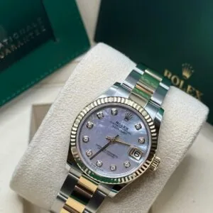 RLX Datejust m278273-0027/0028 31mm White Mother-of-Pearl Dial Stainless Steel and Yellow Gold Oyster Watch