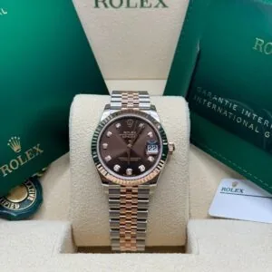 RLX Lady-Datejust 31mm 279171 Chocolate Diamond Oyster Stainless Steel and Rose Gold