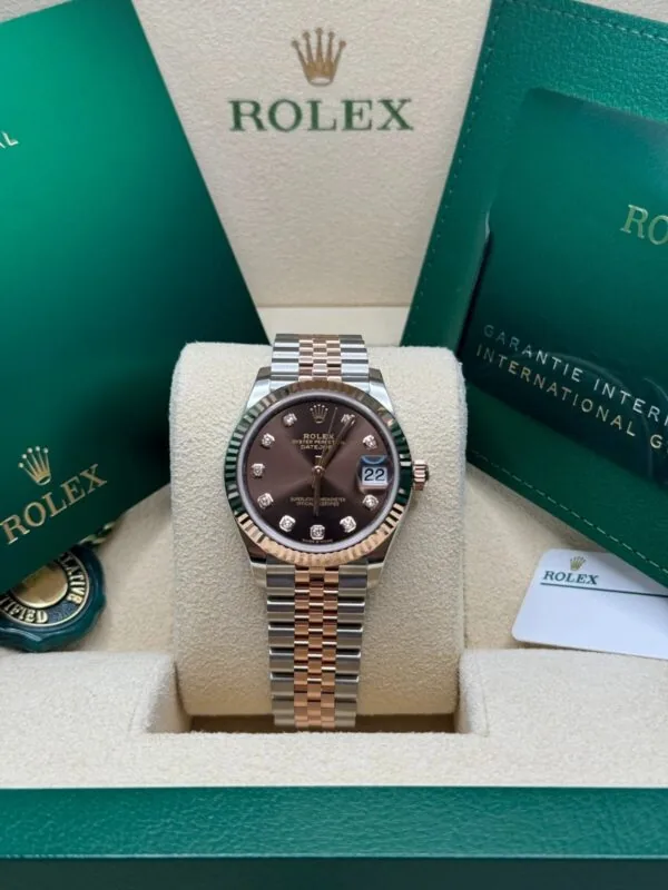 RLX Lady-Datejust 31mm 279171 Chocolate Diamond Oyster Stainless Steel and Rose Gold