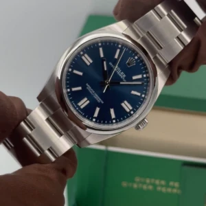 RLX Oyster Perpetual 41mm 124300-0003 Oyster Perpetual Stainless Steel Blue Index Dial Watch