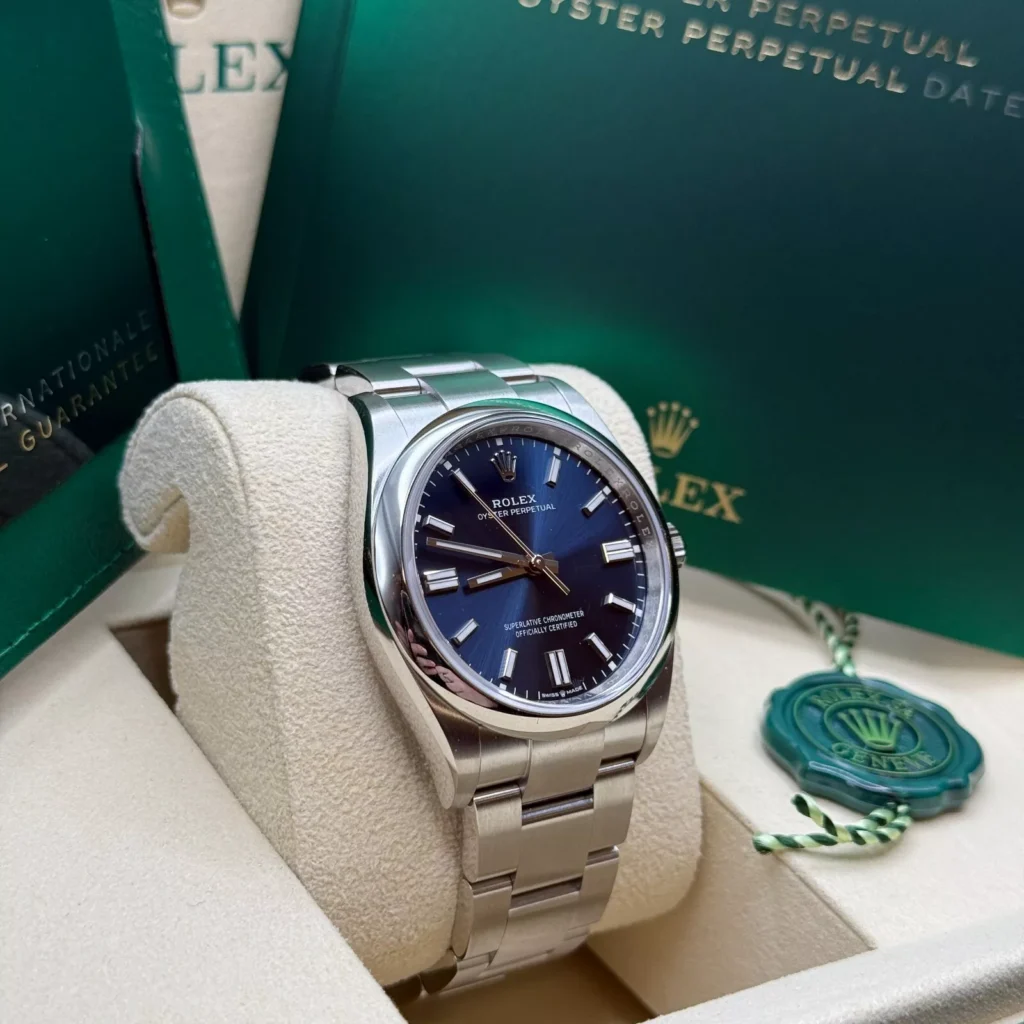 RLX Oyster Perpetual 36mm 126000-0015 Blue Dial Stainless Steel Oyster Bracelet