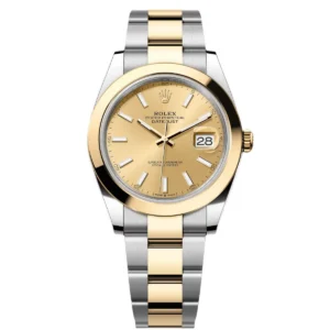 RLX Datejust 41mm 126303 Champagne Index Oyster Steel and Yellow Gold Mens Watch