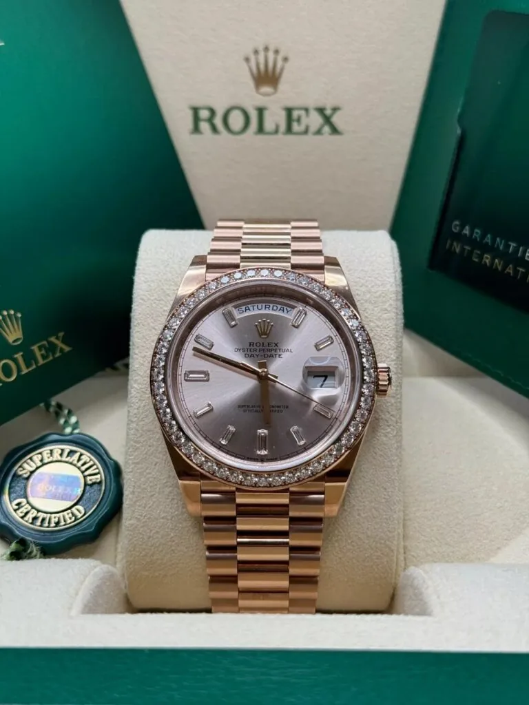RLX Day-Date 40mm Sundust Diamonds Dial 228345rbr-0007